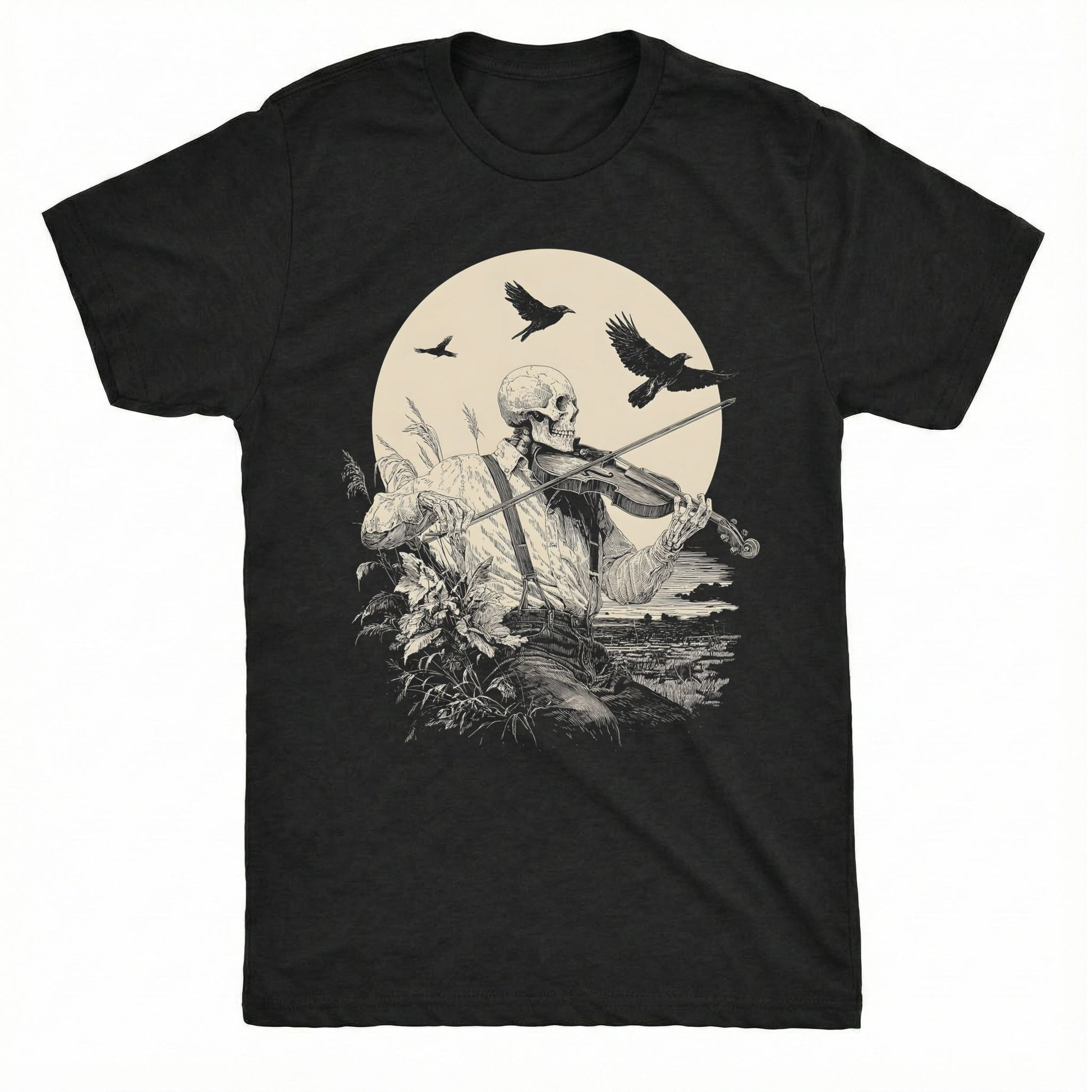 Sunrise Fiddler T-Shirt | Comfort Colors® 1717 Black