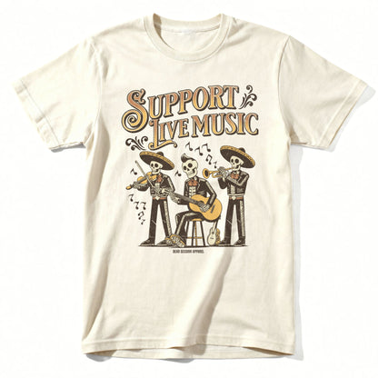 Support Live Music Tee | Comfort Colors® 1717 Natural