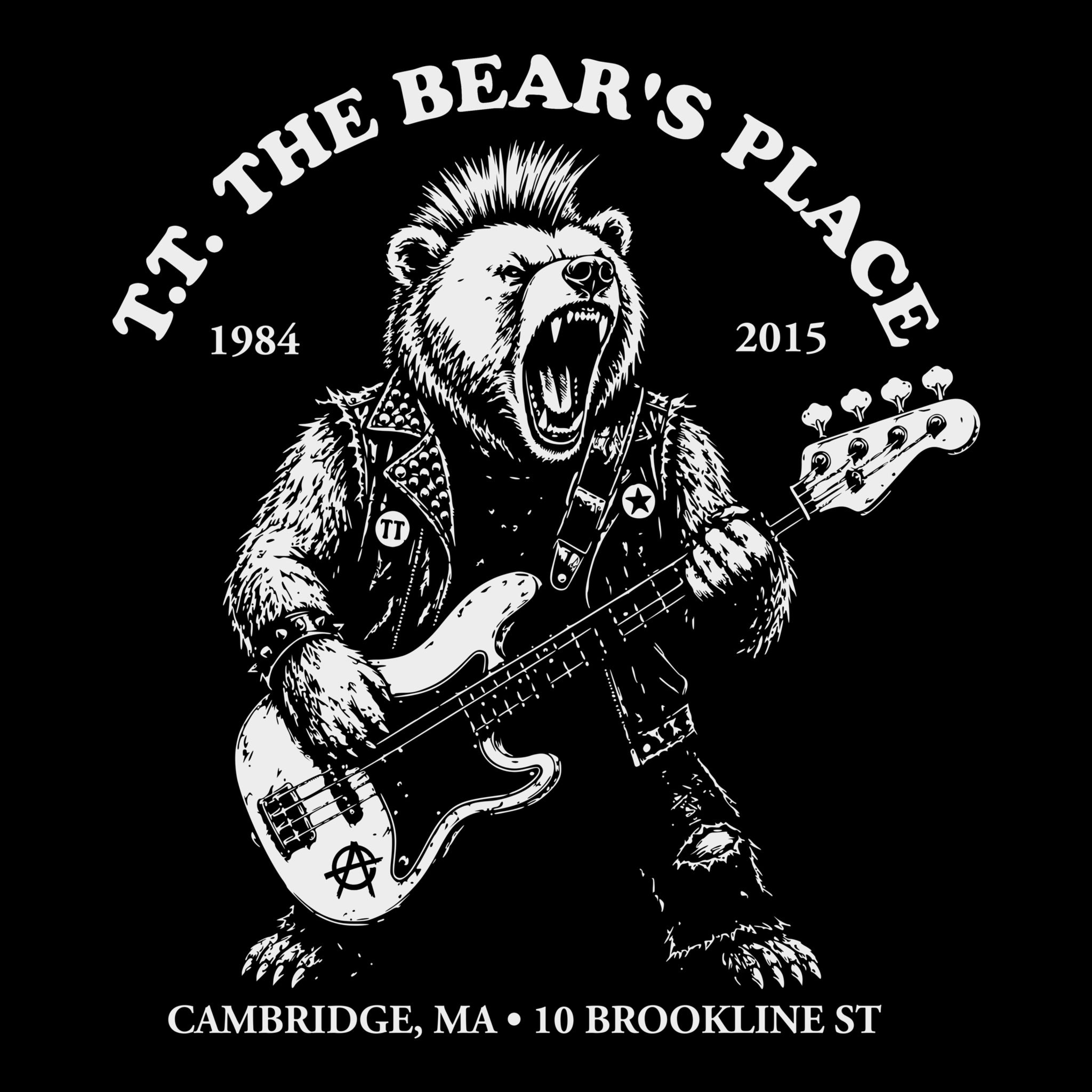 T.T. The Bear Tee Black Design