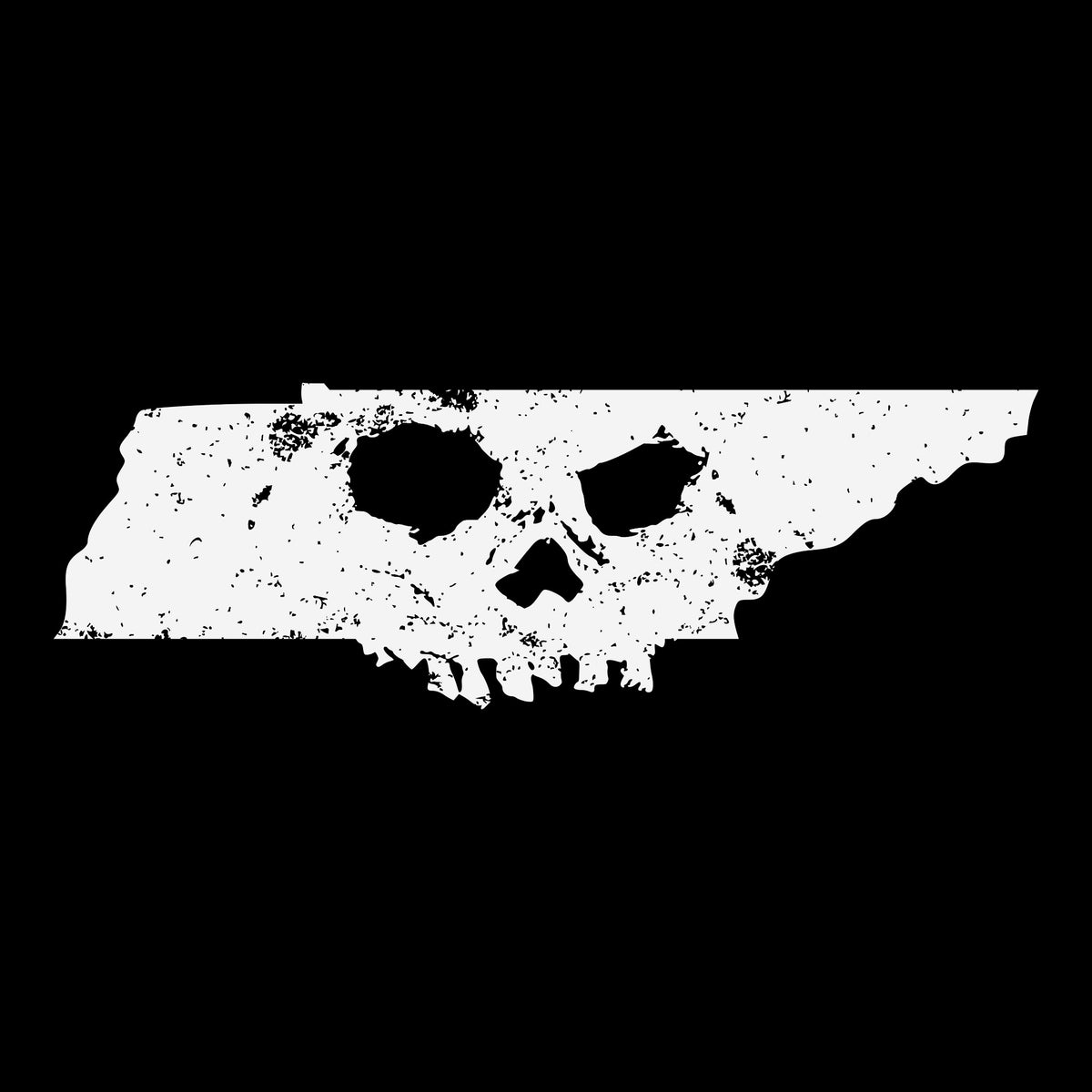 Tennesee Skull Tee Black Design
