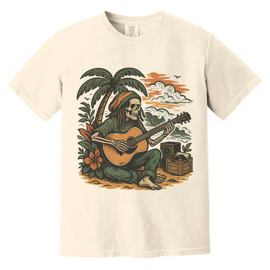 Reggae Riddim Skeleton T-Shirt | Comfort Colors® 1717 Ivory