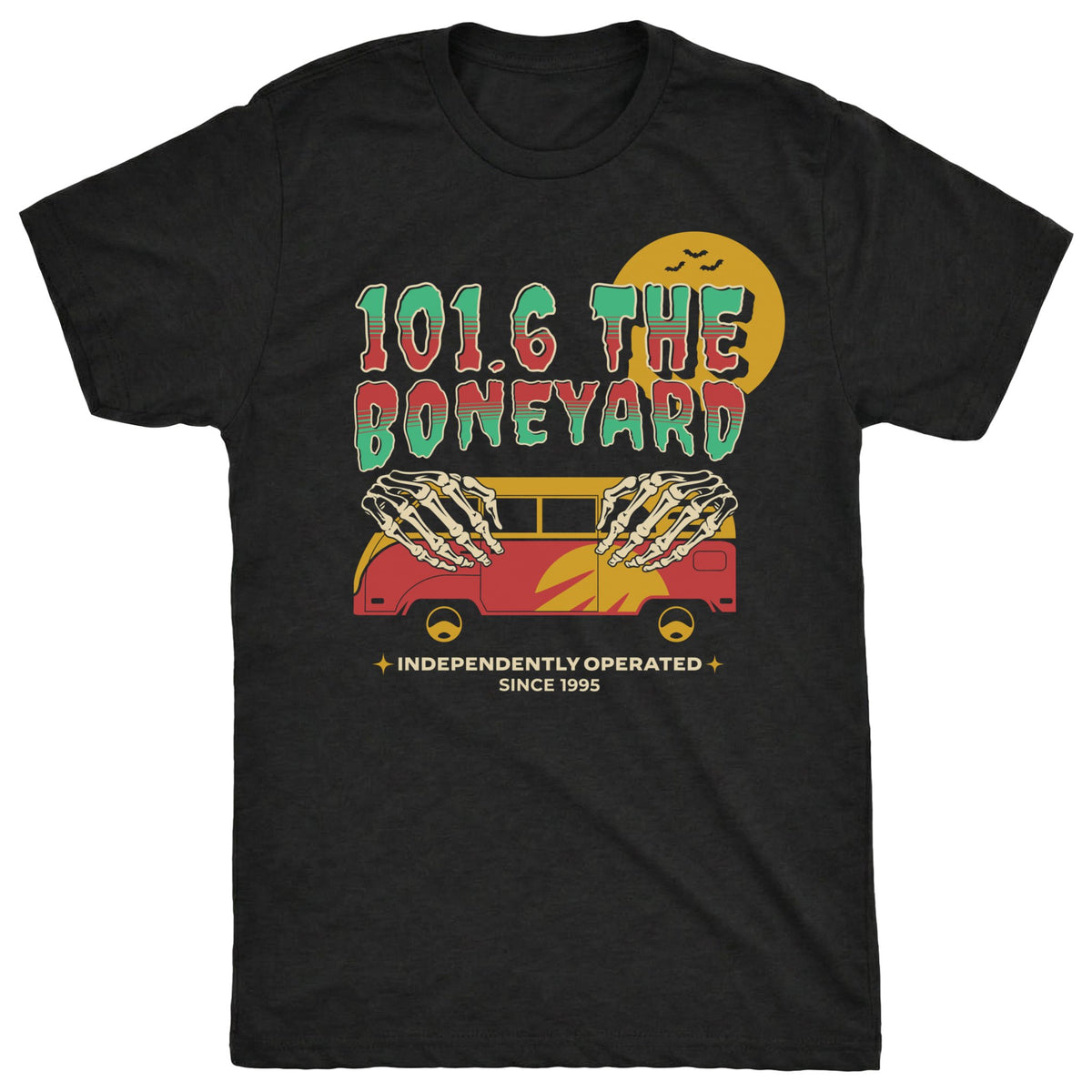 The Boneyard Tee Black Mockup
