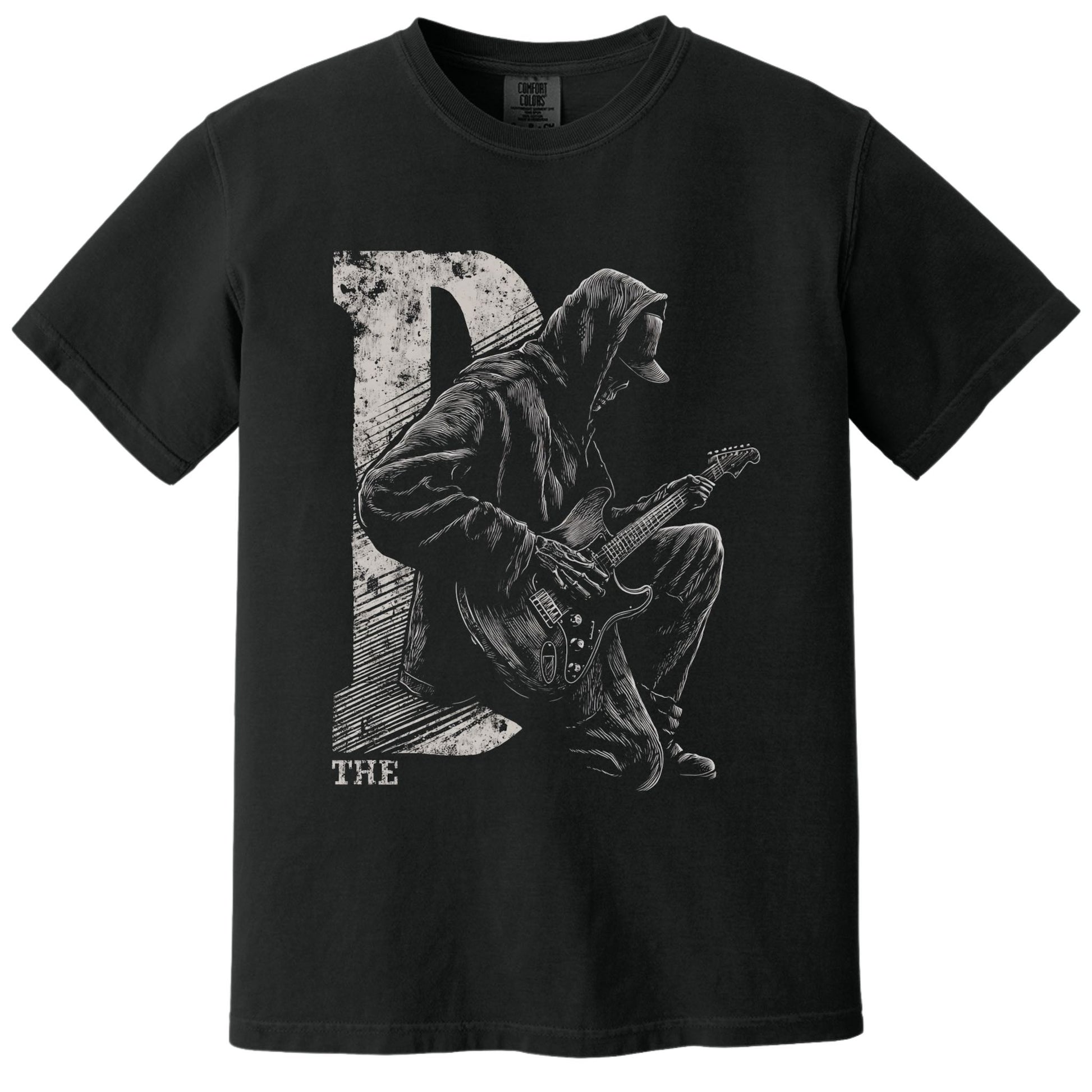 The D Guitarist Tee | Comfort Colors® 1717 Black