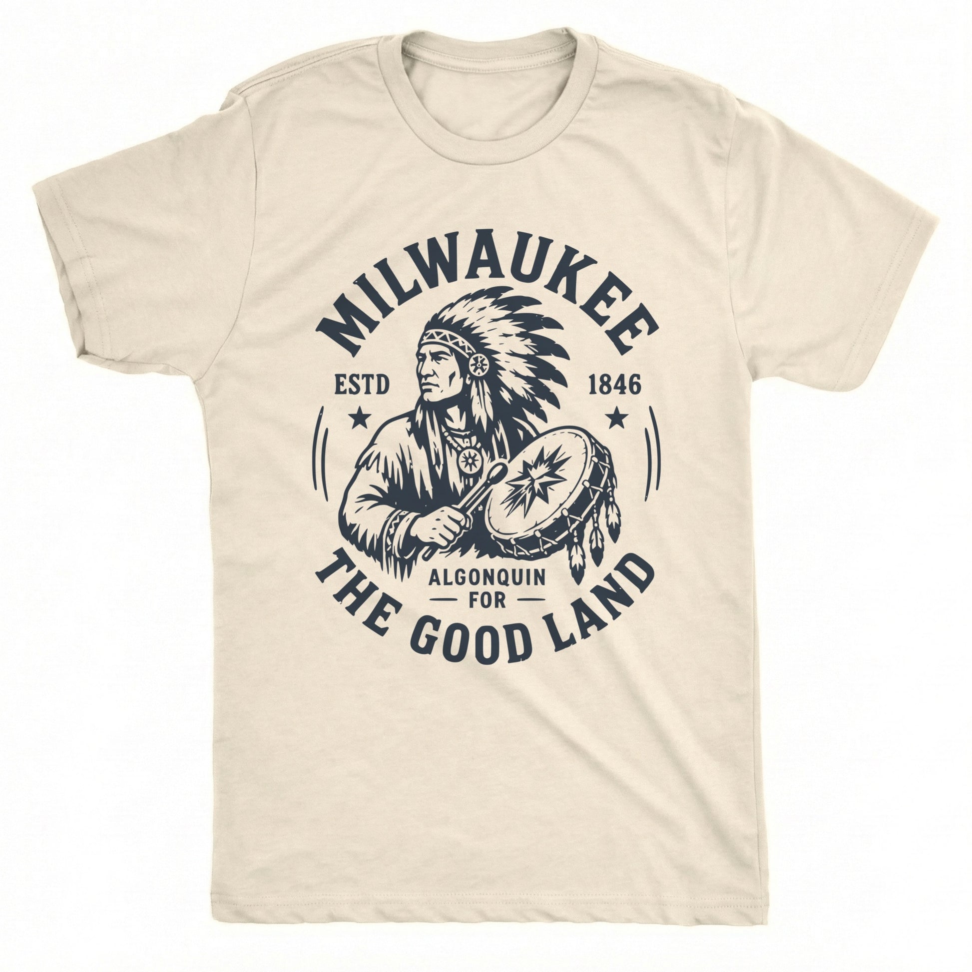 The Good Land Tee Natural Mockup