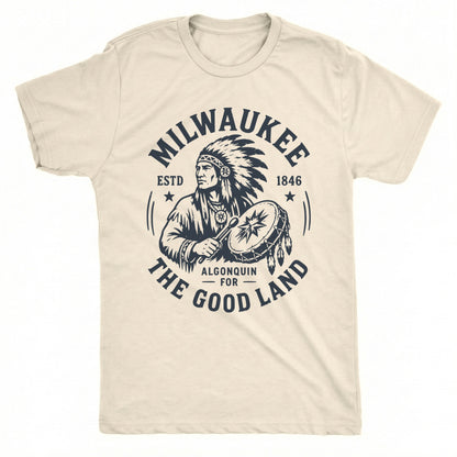The Good Land Tee Natural Mockup