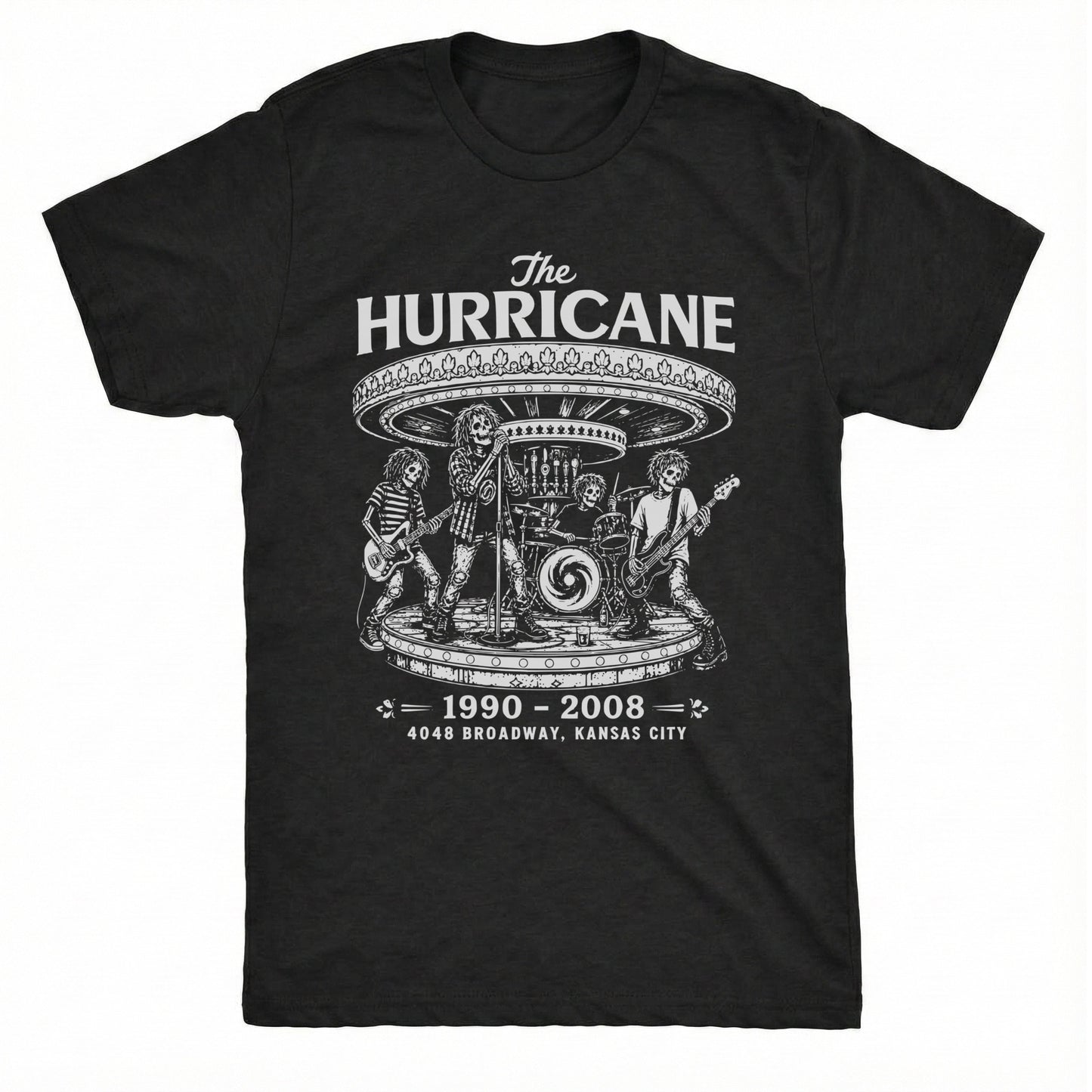 The Hurricane Tee Black Mockup