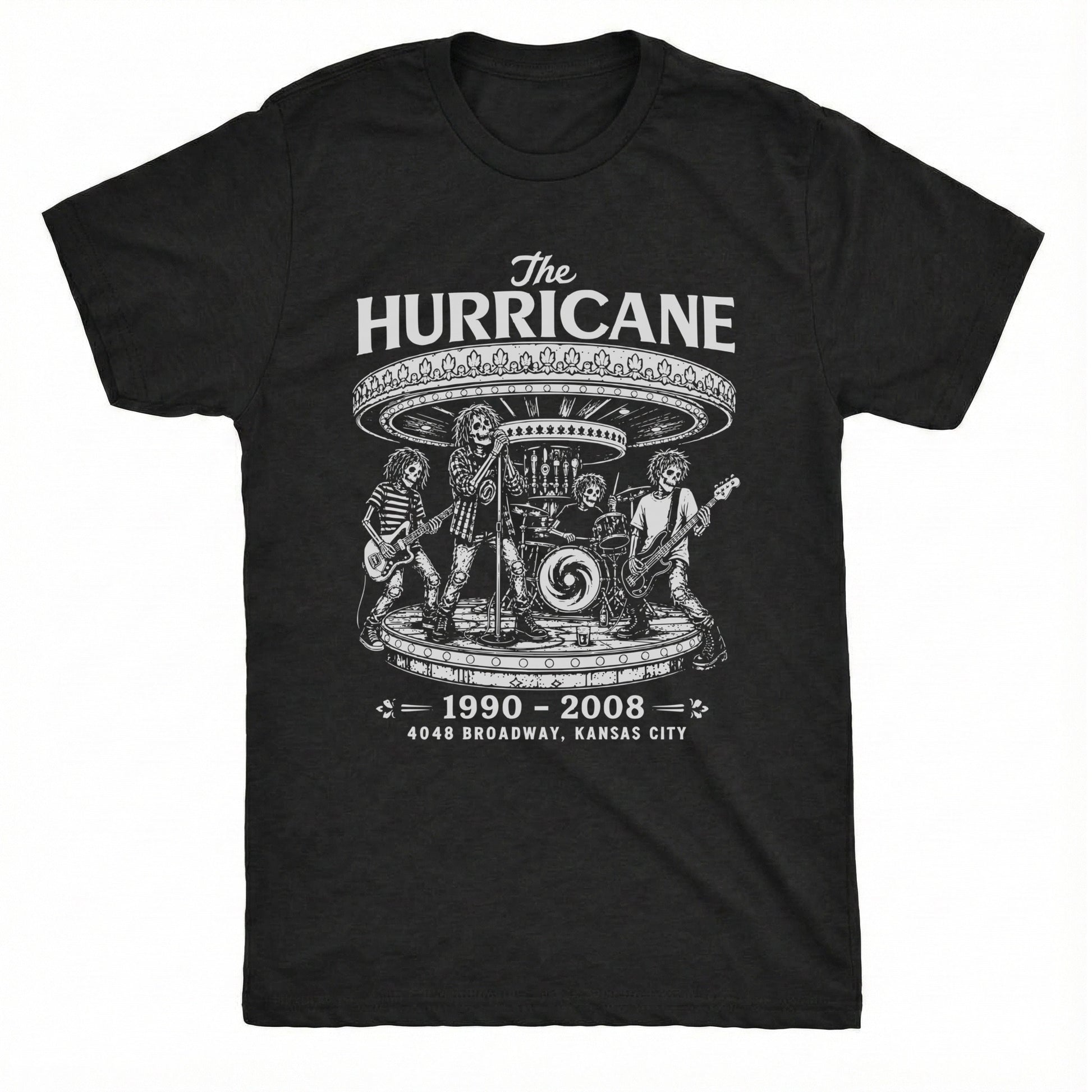 The Hurricane Tee Black Mockup