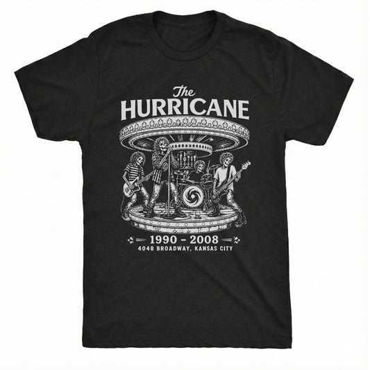 The Hurricane Tee Black Mockup