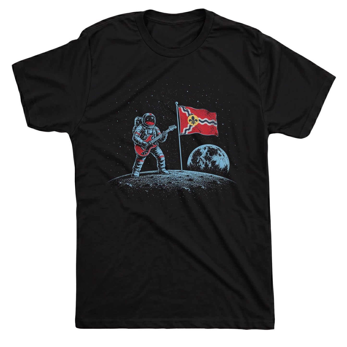 The Lou Moon Tee Black Mockup