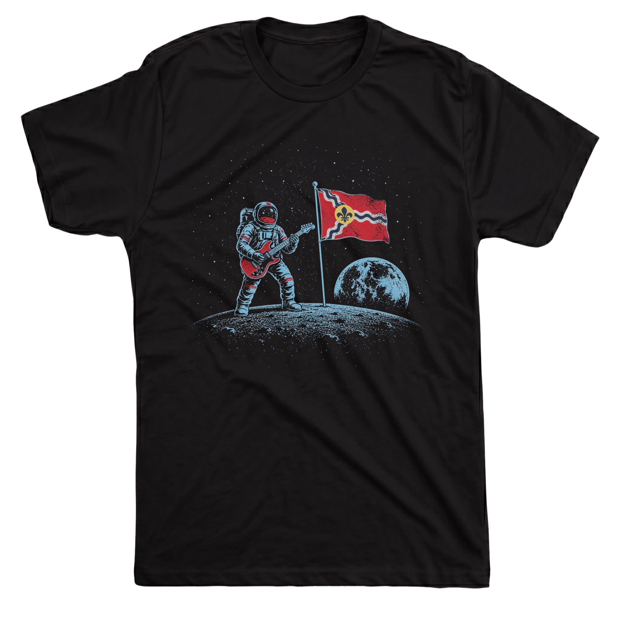 The Lou Moon Tee Black Mockup