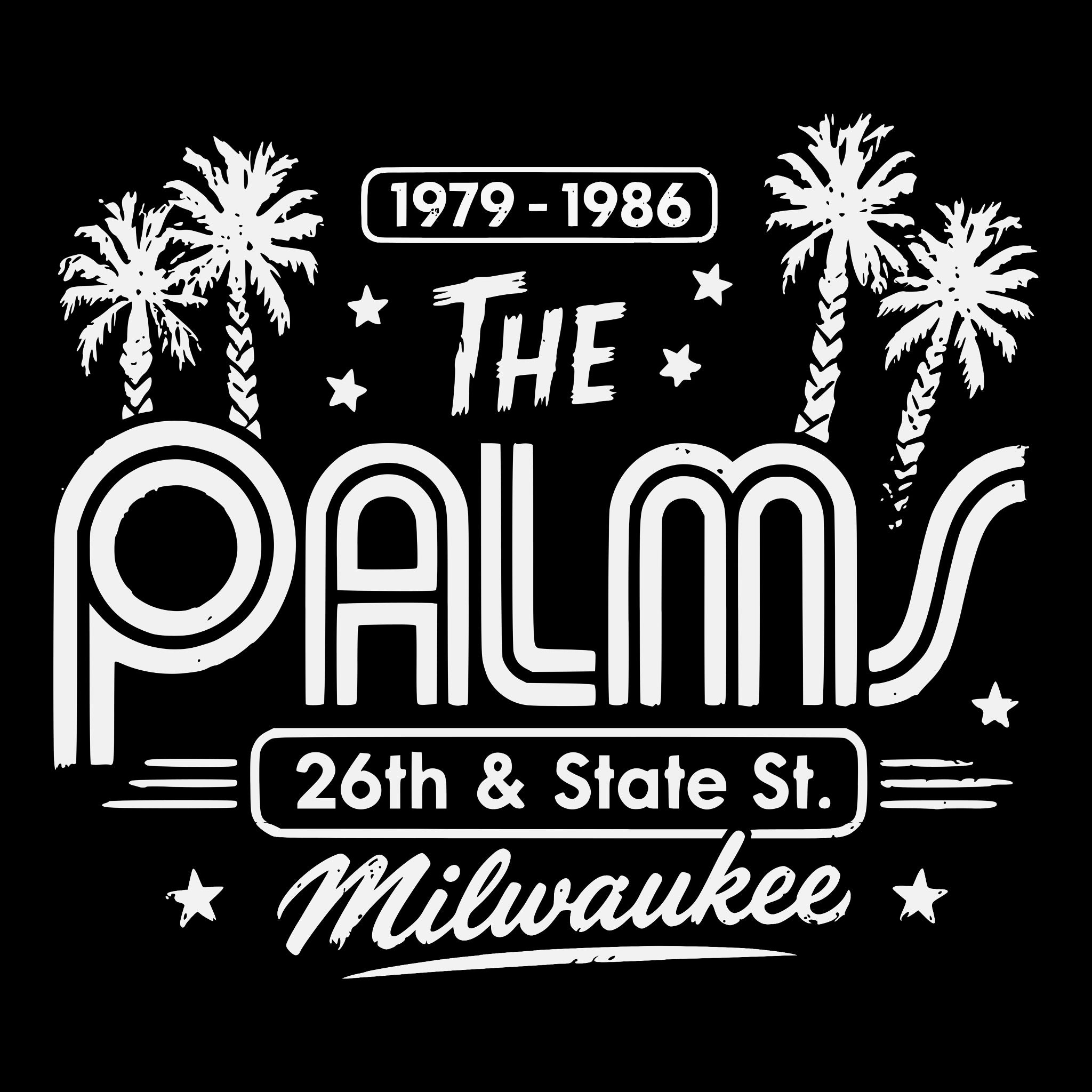The Palms Tee Black Design