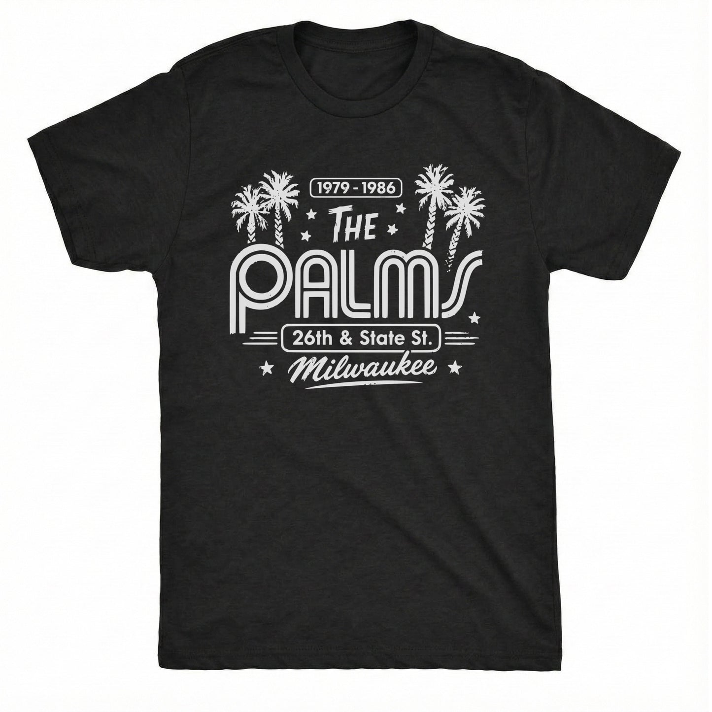 The Palms Tee Black Mockup