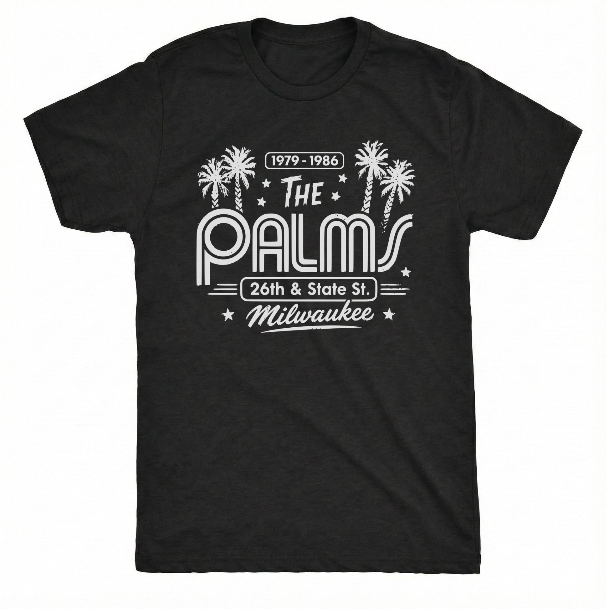 The Palms Tee Black Mockup