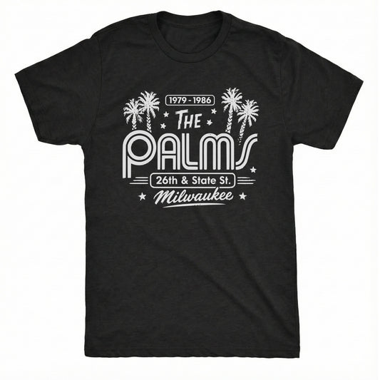 The Palms Tee Black Mockup