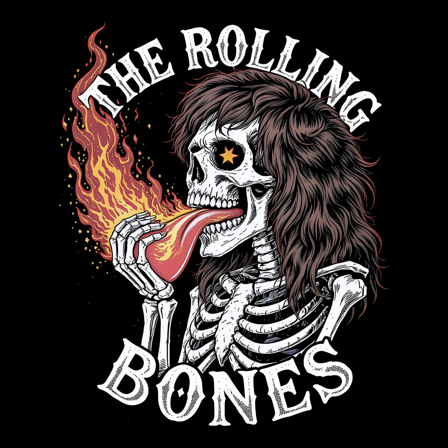 The Rolling Bones Tee Design Black