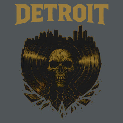 Detroit Vinyl T-Shirt Design Closeup