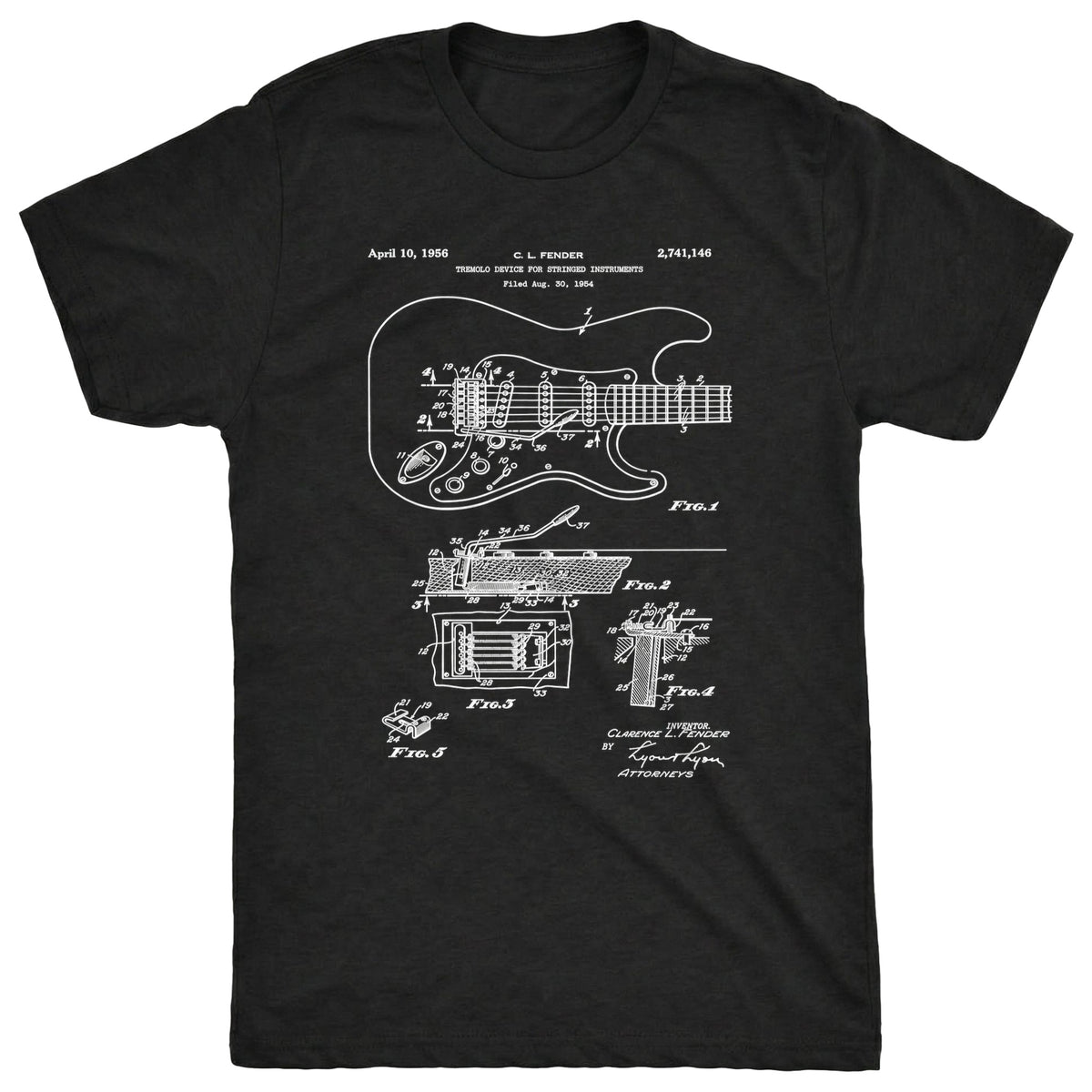 Tremolo Patent Tee Black Mockup
