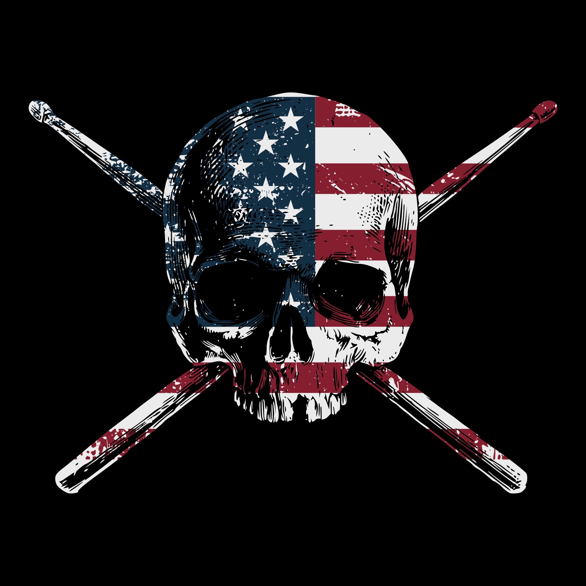 US Sticks Tee Black Design