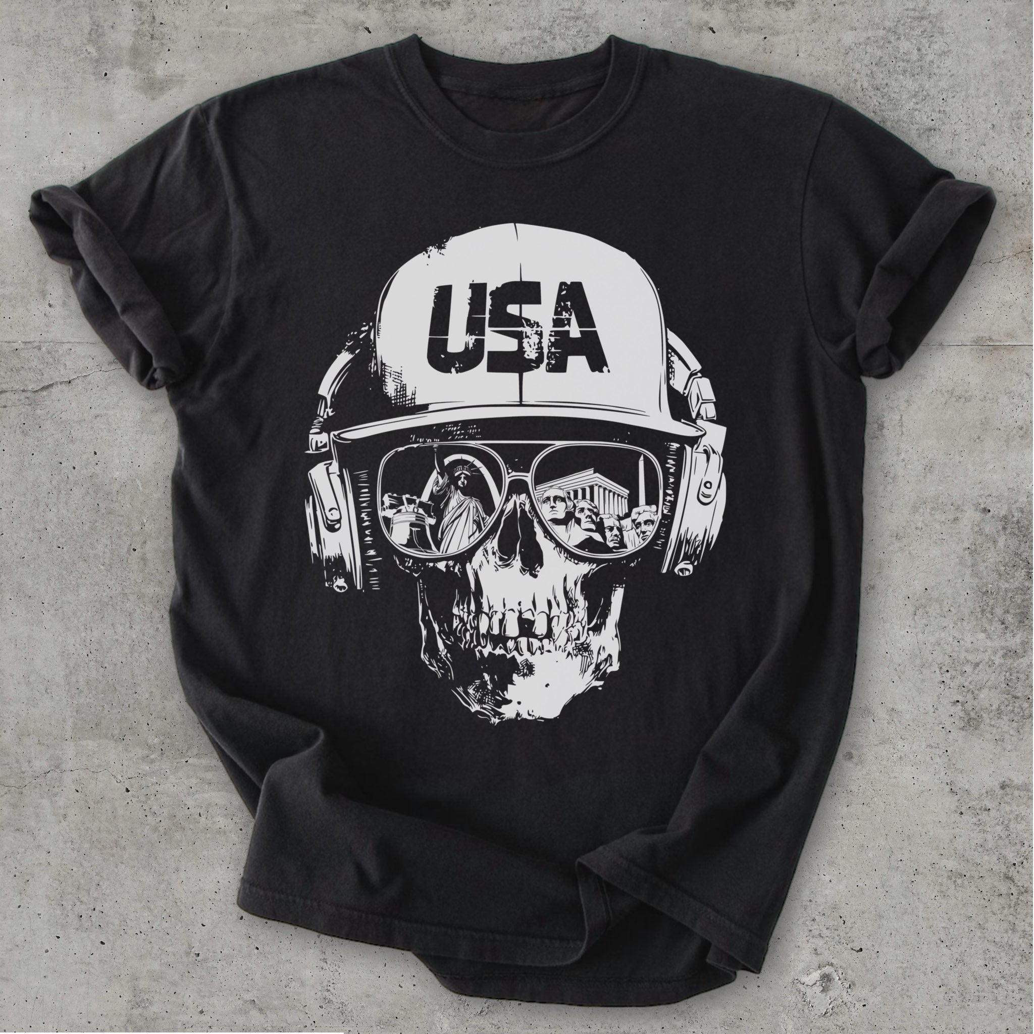 USA Smile Tee Black Mockup