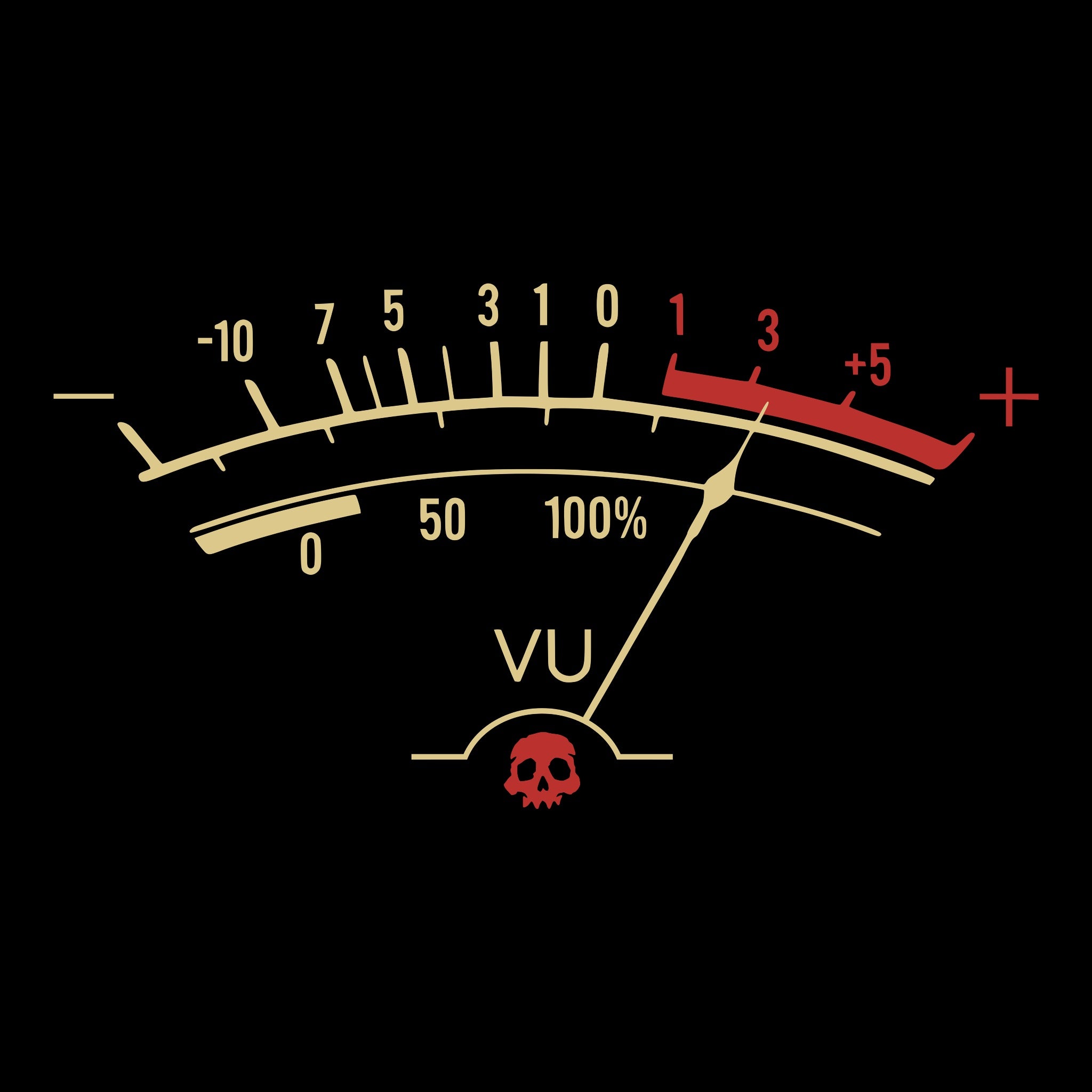 VU Meter Tee Black Design