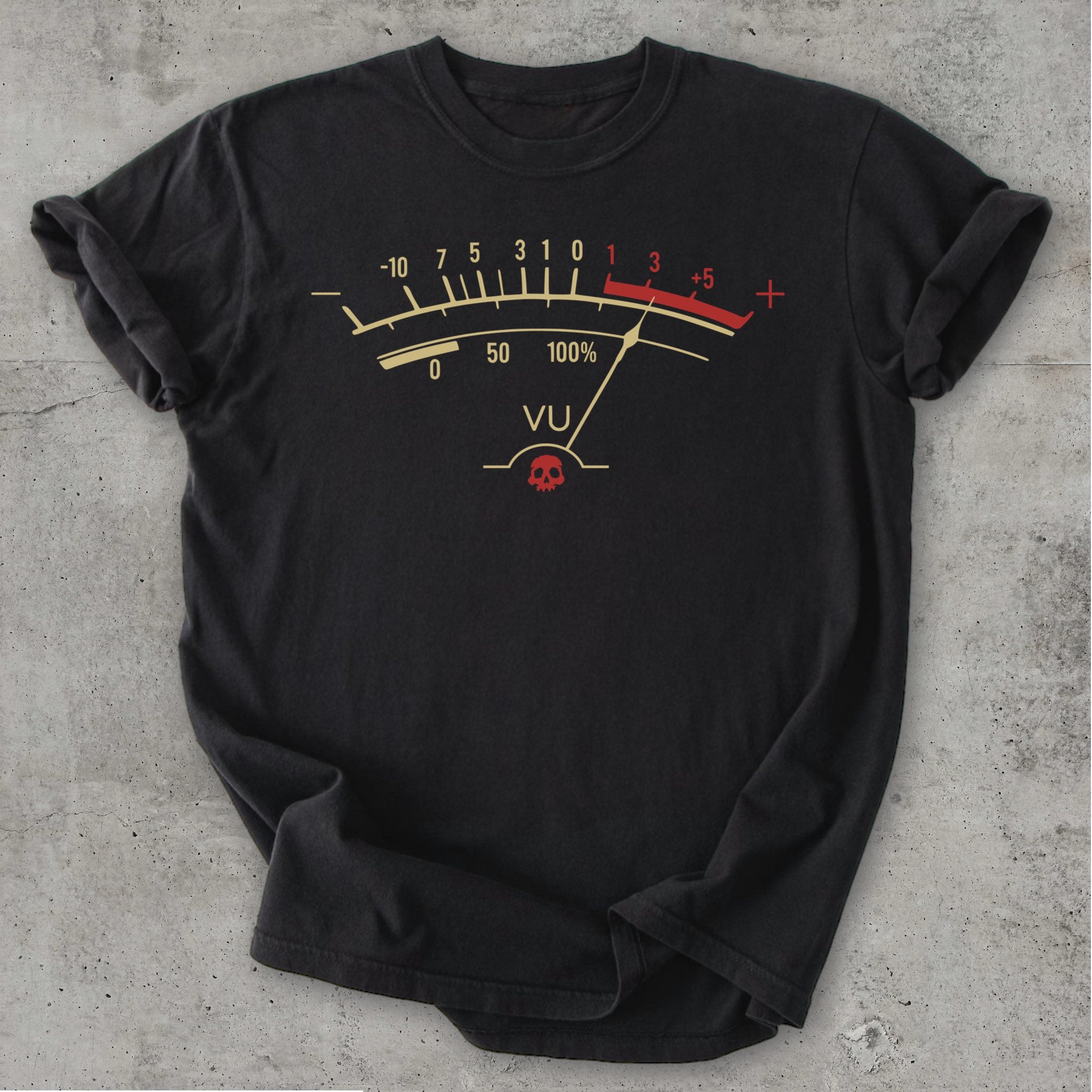VU Meter Tee Black Mockup