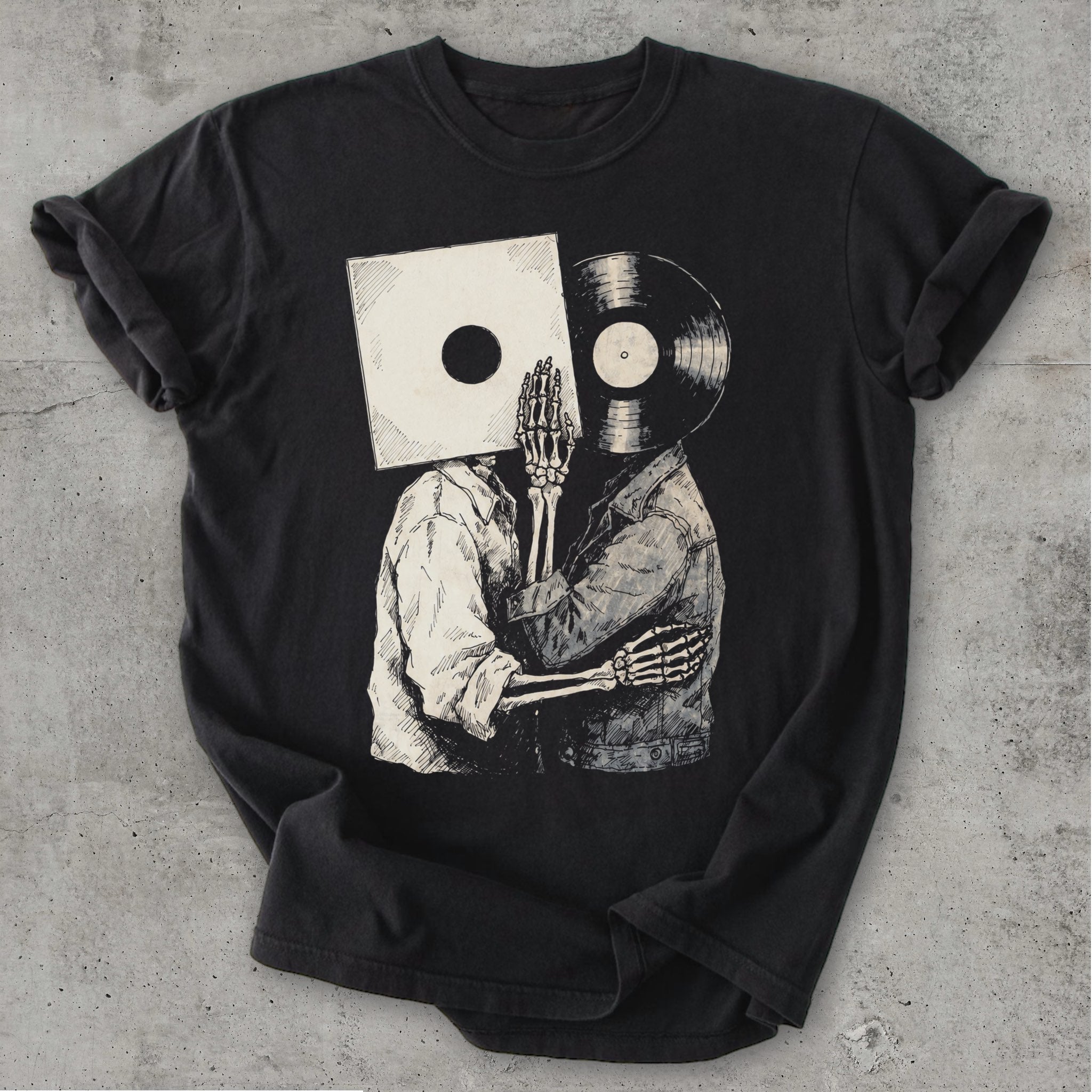 Vinyl Lovers Tee Black Mockup
