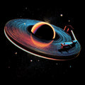 Vinyl Rings Tee Black Design