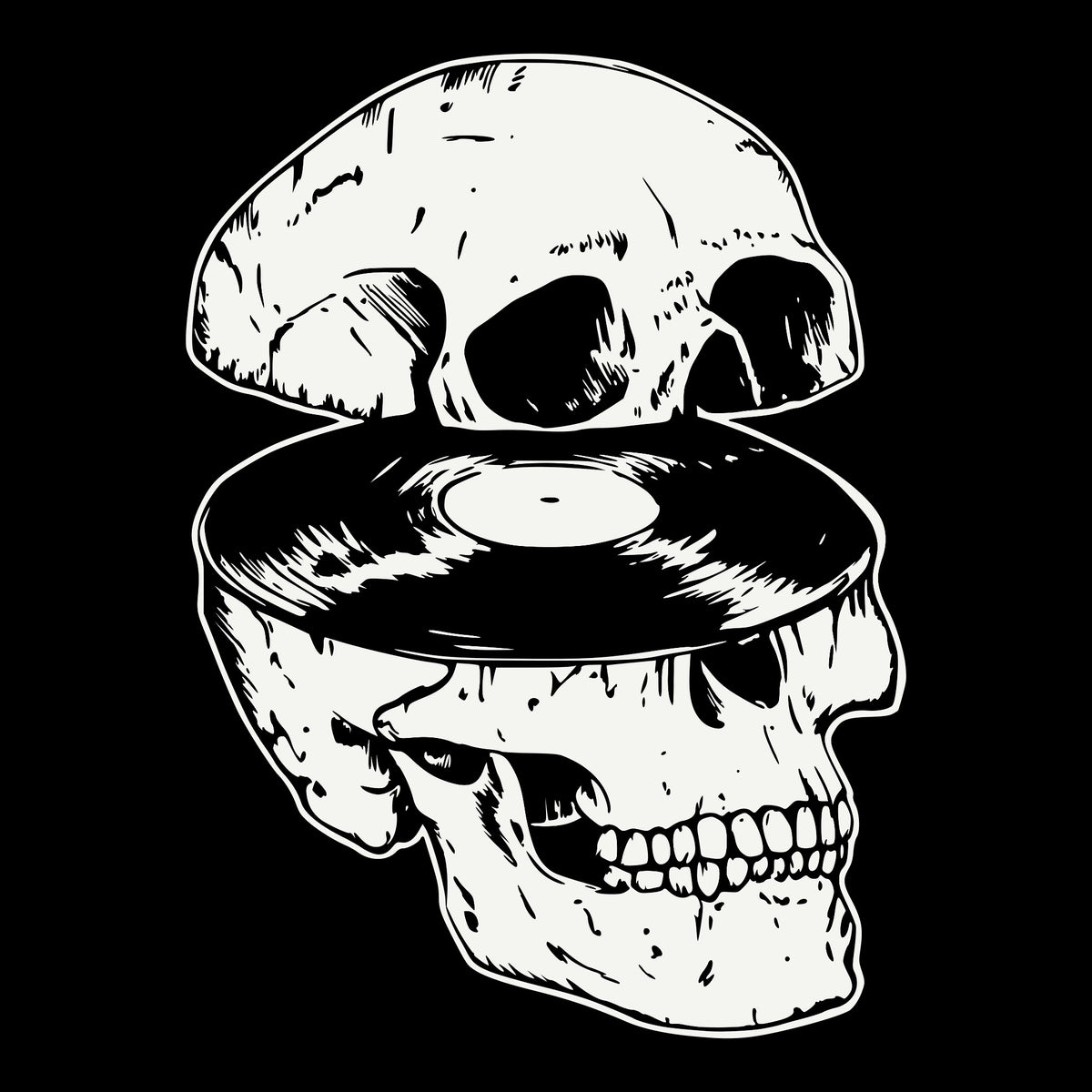Vinyl Split Tee Black Design