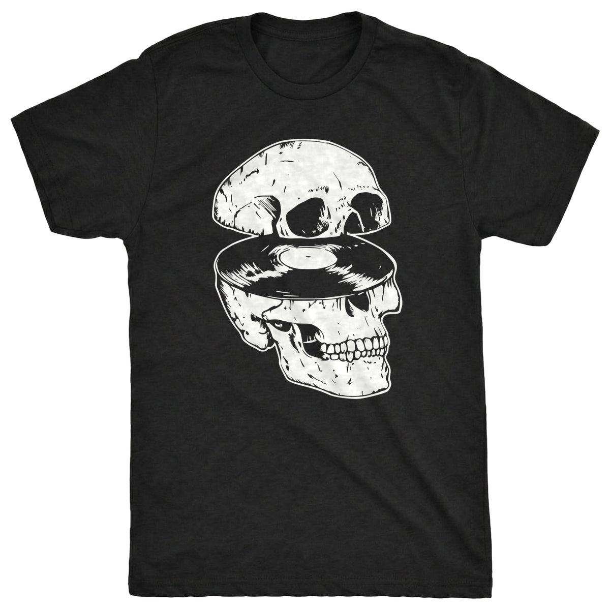Vinyl Split Tee Black Mockup