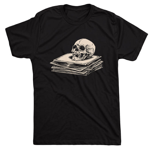 Vinyl Stack Tee Black Mockup