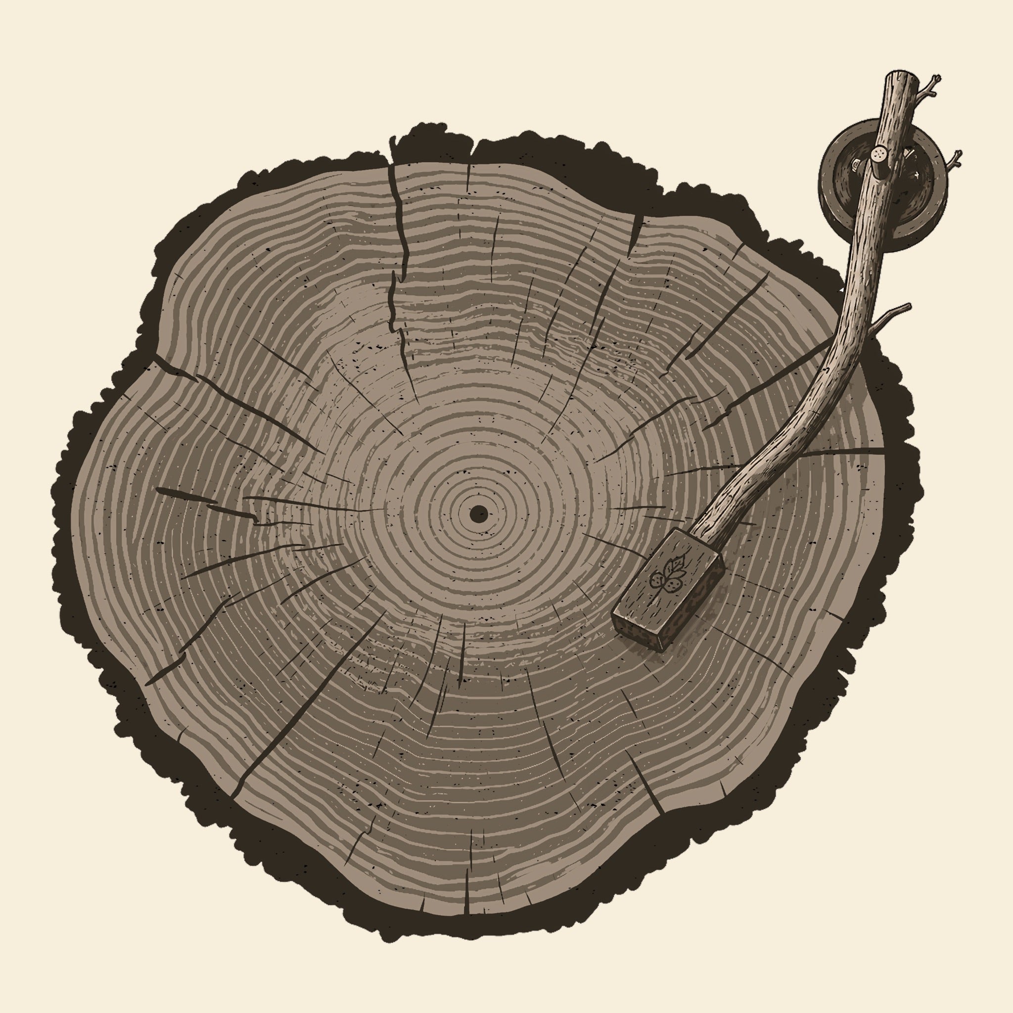 Vinyl Stump Tee Natural Design