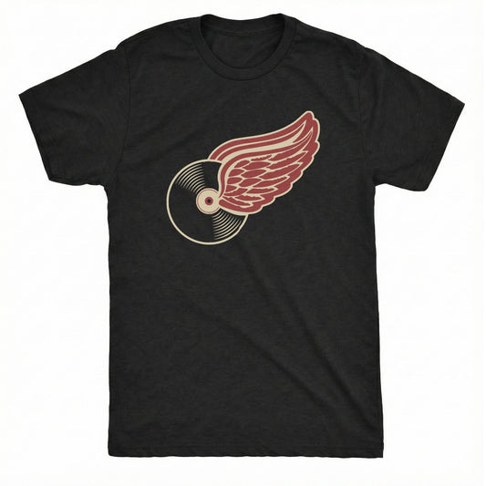 Vinyl Wings Tee | Classic Tee Black