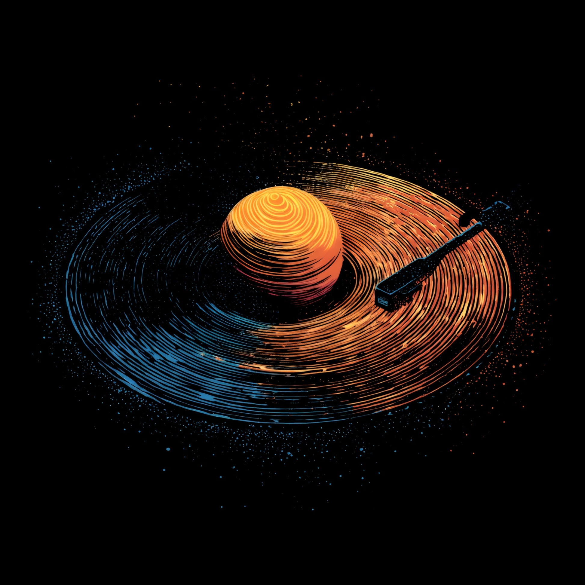 Vinyl Planet T-Shirt Design