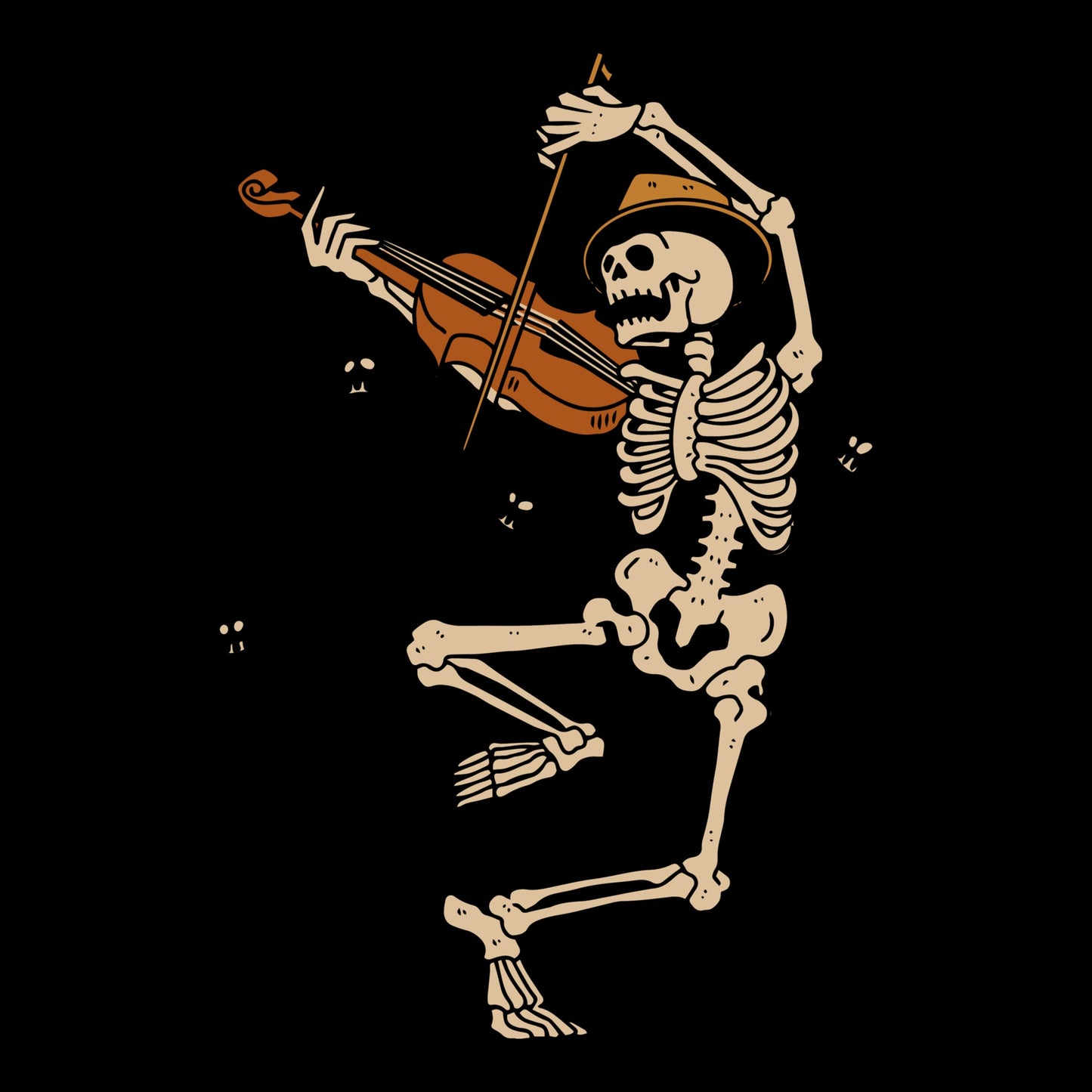 Violin Man Tee Black Design