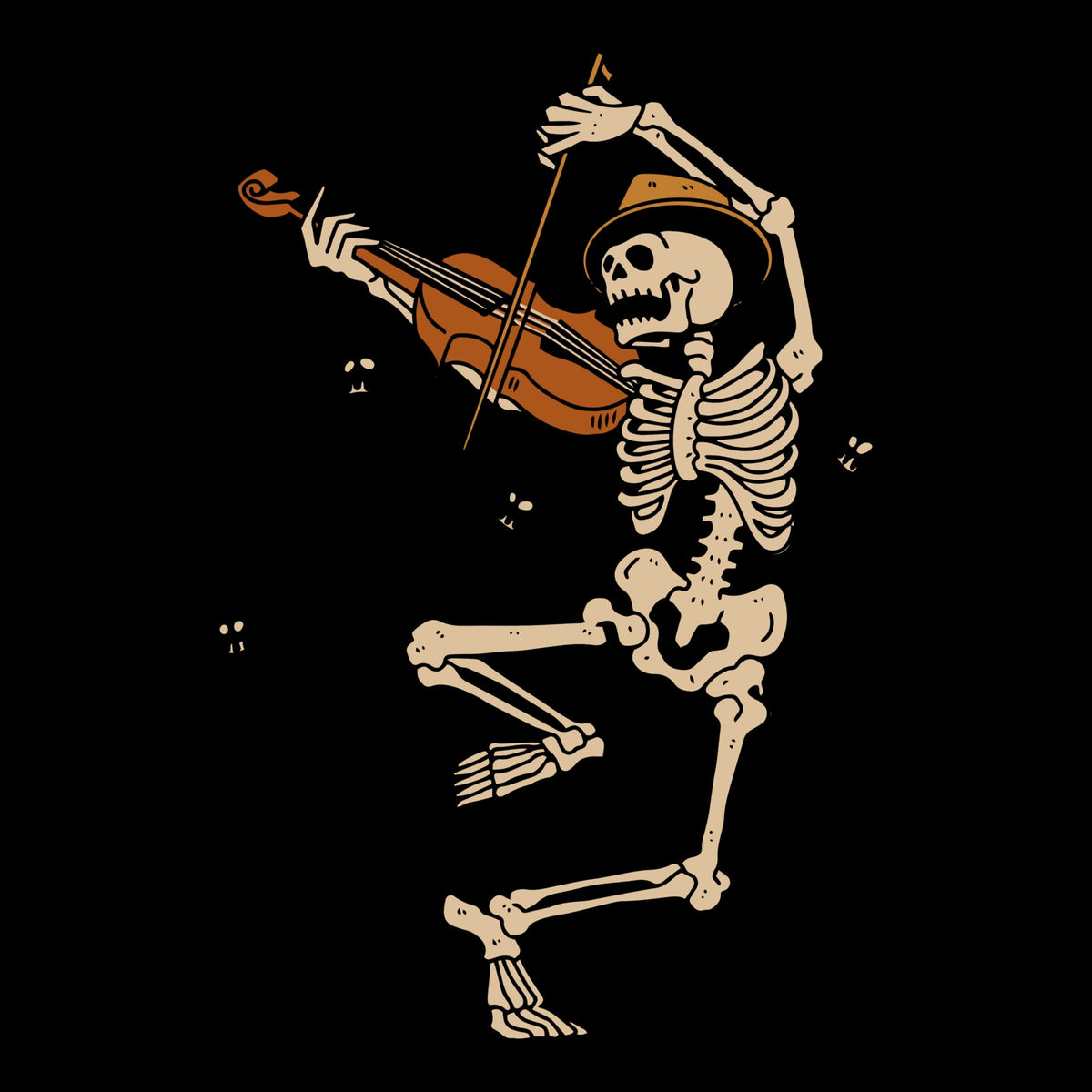 Violin Man Tee Black Design