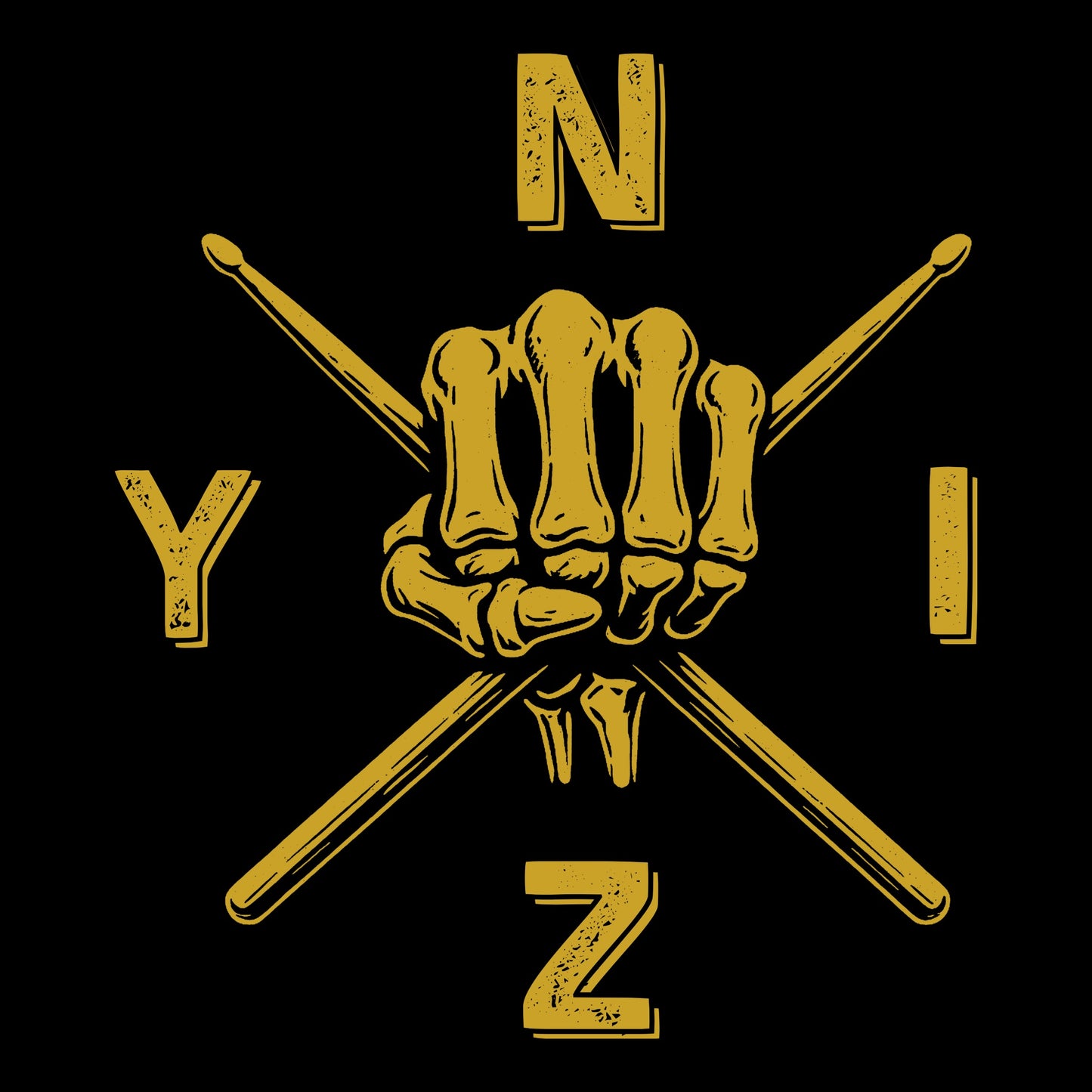 YINZ Fist Tee Design Black