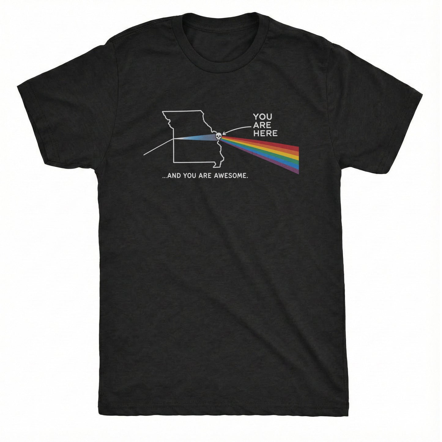 You Are Here Tee Black Mockup
