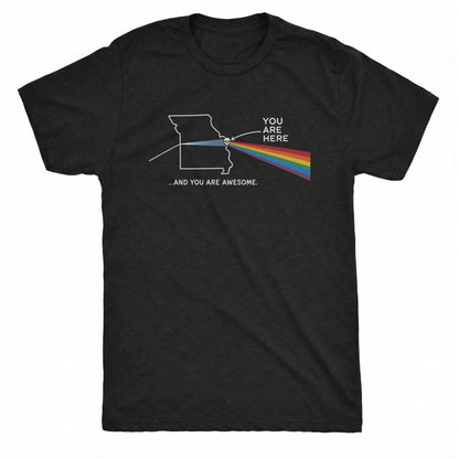 You Are Here Tee Black Mockup